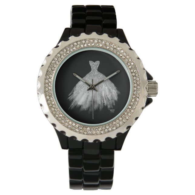 Montre *~* Argent Glittler Mariage robe Mariage (devant)
