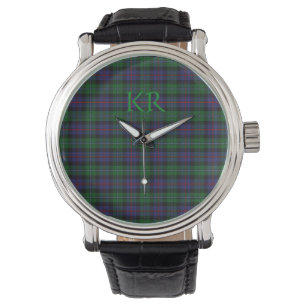 Montre Argyll District Tartan avec monogramme / initiales