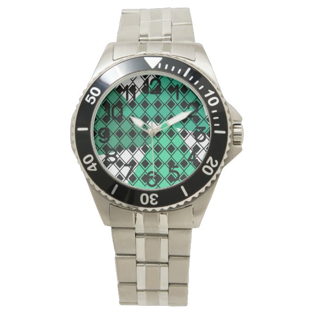 Montre Arlequin Triangle Vert (devant)