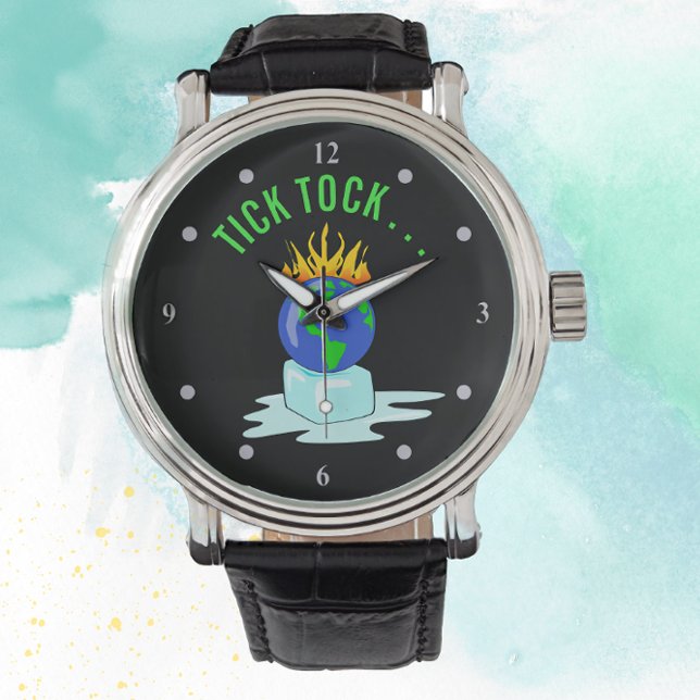 Montre Arrêtez le choc Réchauffement climatique du change (Créateur téléchargé)