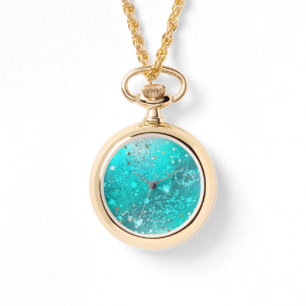 Montre Arrière - plan à huile Turquoise de la menthe