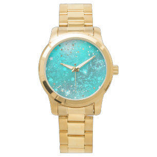 Montre Arrière - plan à huile Turquoise de la menthe