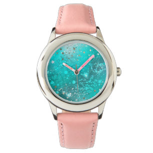 Montre Arrière - plan à huile Turquoise de la menthe
