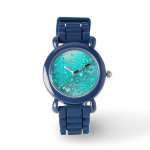 Montre Arrière - plan à huile Turquoise de la menthe