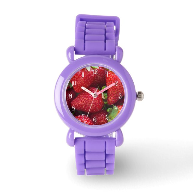 Montre Arrière - plan de fraises (Recto)