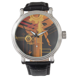 Montre Arrière - plan tramé technique