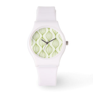 Montre Arrière - plan vertical vert de motif d'ogee