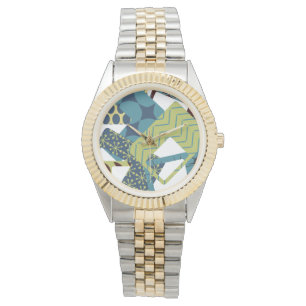 Montre Arrondi Rectangles modernes du milieu du siècle