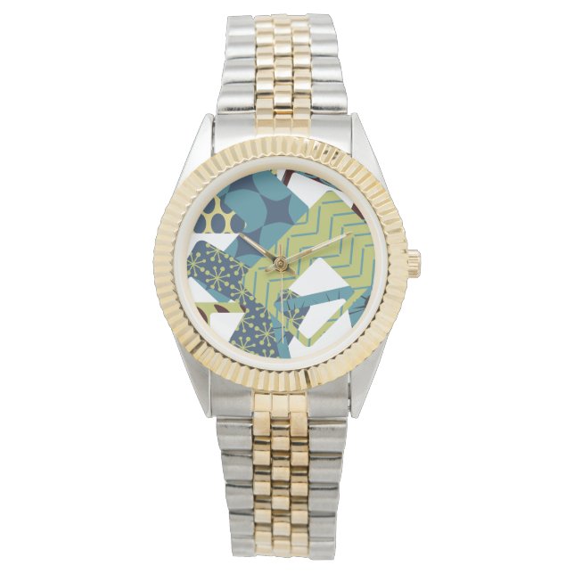 Montre Arrondi Rectangles modernes du milieu du siècle (devant)