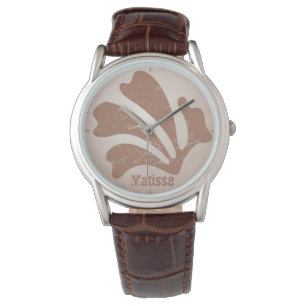 Montre Art abstrait algues brunes, varech