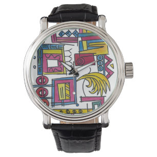 Montre Art abstrait aquarelle illusoire-fantaisiste