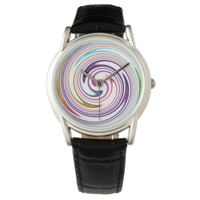 Montre Art Abstrait moderne Swirl (devant)