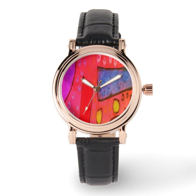 Montre Art Abstrait original à porter (Recto)