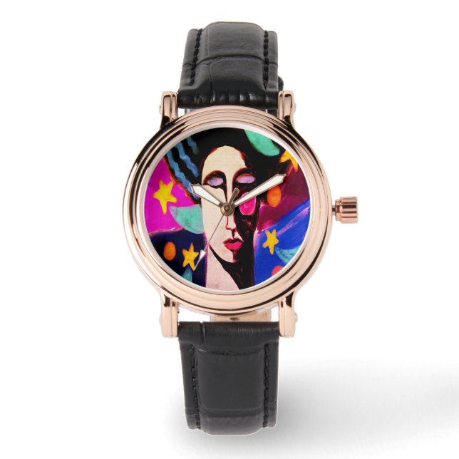Montre Art Abstrait original à porter (Recto)