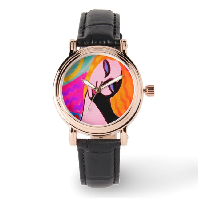 Montre Art Abstrait original à porter (Recto)