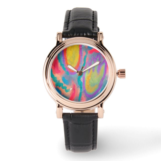 Montre Art Abstrait original à porter (Recto)