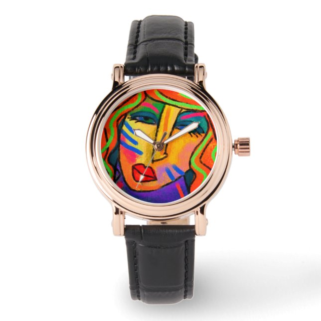 Montre Art Abstrait original à porter (Recto)