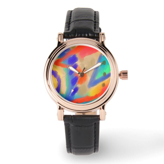 Montre Art Abstrait original à porter (Recto)