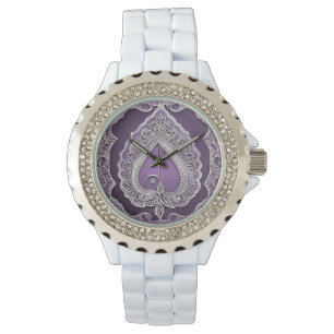 Montre Art AI au cœur violet