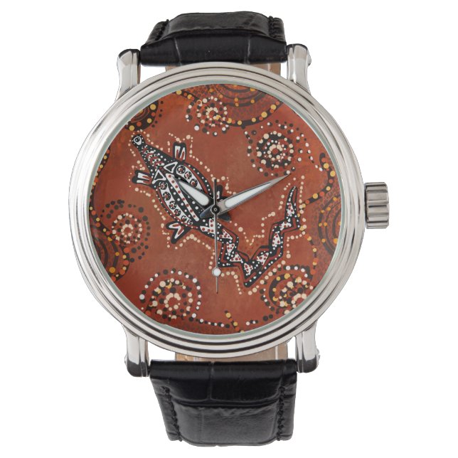 MONTRE ART CROCODILE        (devant)