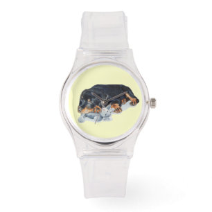 Montre art de caresse d'ours de nounours de chiot mignon