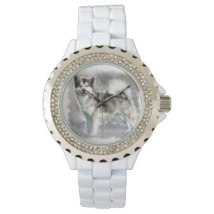 Montre Art de chien de Malamute d'Alaska