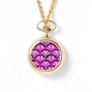 Montre Art déco Lily, Améthyste violet et orchidée