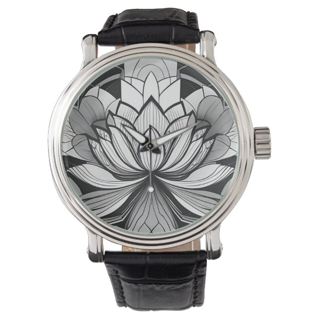 Montre Art Déco Lotus (devant)