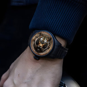 Montre Art du tigre sauvage avec conception 3D