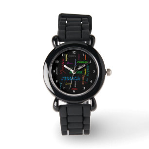 Montre Art lumineux personnalisé de souterrain de collag