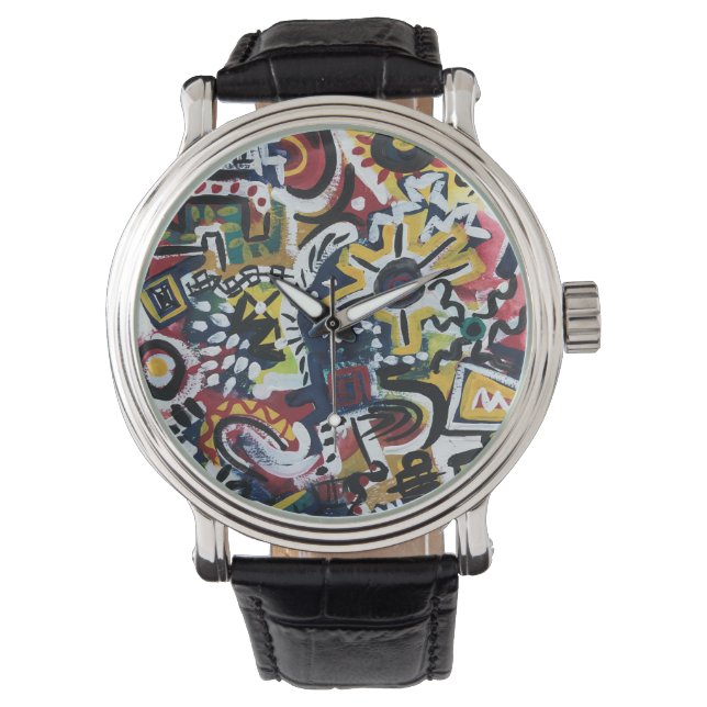 Montre Art Moderne Peint À La Main Au Maroc (devant)