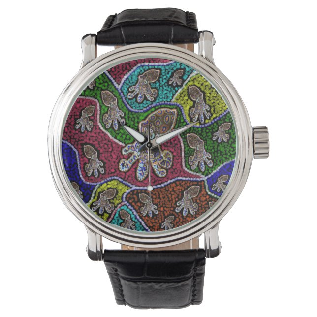 Montre Art Octopus Bleu, (devant)