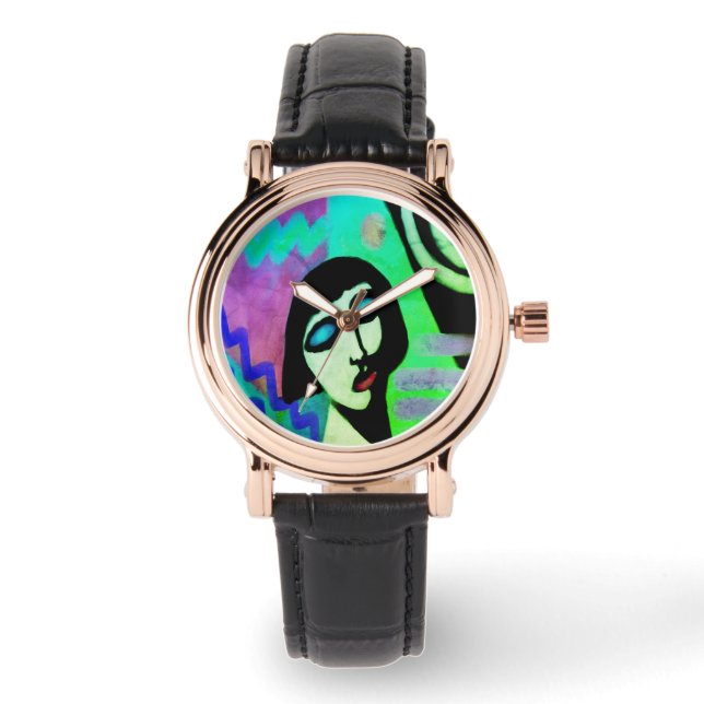 Montre Art portable Abstrait original (Recto)