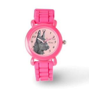 Montre Art réaliste monochrome mignon de dessin au crayo
