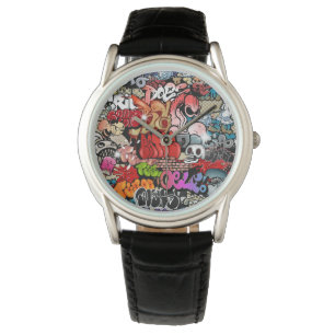 Montre Art urbain dynamique de rue Graffiti art motif