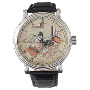 Montre Art vintage japonais frais de rouleau de geisha