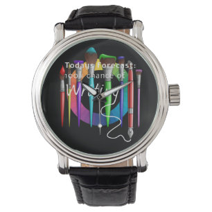 Montre Artiste amusant Peintre Art Pinceaux couleur Roue