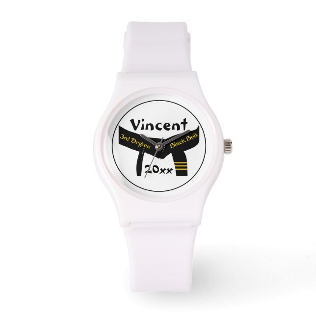 Montre Arts martiaux 3e degré Ceinture noire (Recto)