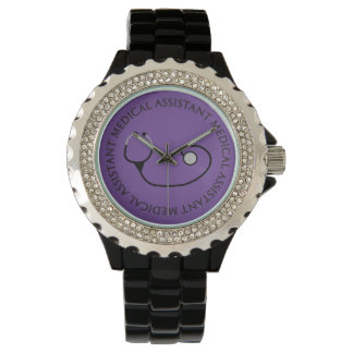Montre Assistant Médicale Veille Stethoscope Violet