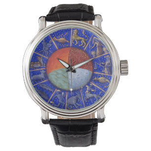 MONTRE ASTROLOGIE ANTIQUE, SIGNES ZODIAQUES ET QUATRE ÉLÉ