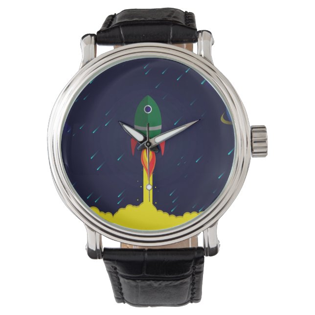 Montre astronaute astronaute de vaisseau spatial de fusée (devant)