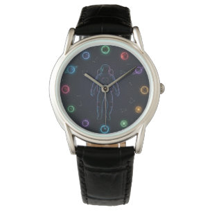 Montre Astronaute dans l'Espace Planètes Cosmiqu