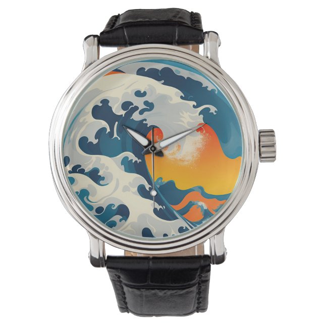 Montre Attrapez une grande vague japonaise (devant)