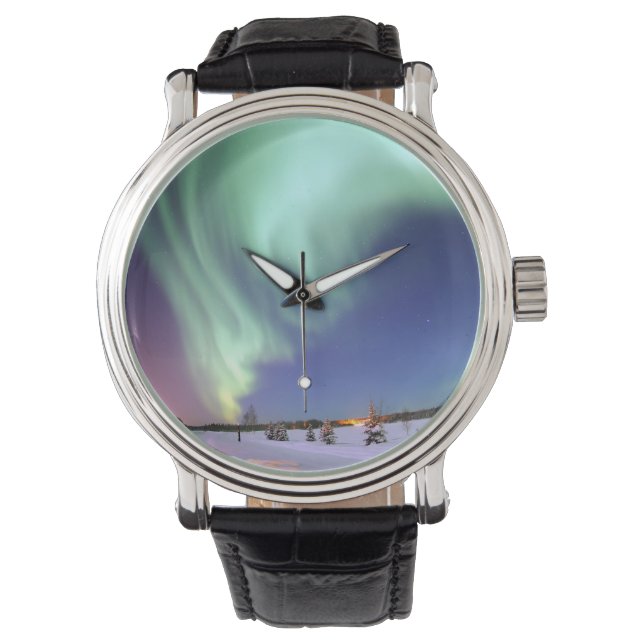 Montre Aurora - Belles aurores nordiques (devant)