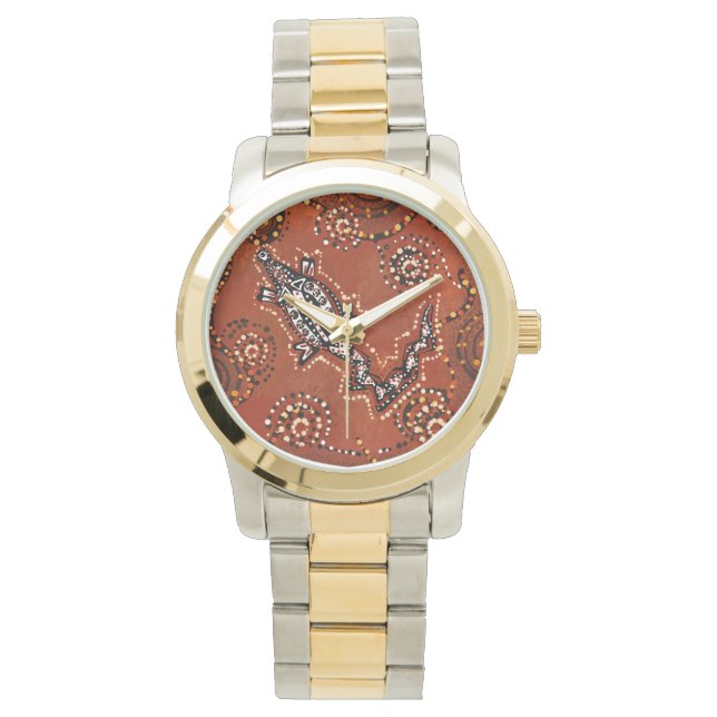 MONTRE AUSTRALIE ART CROCODILE  (devant)