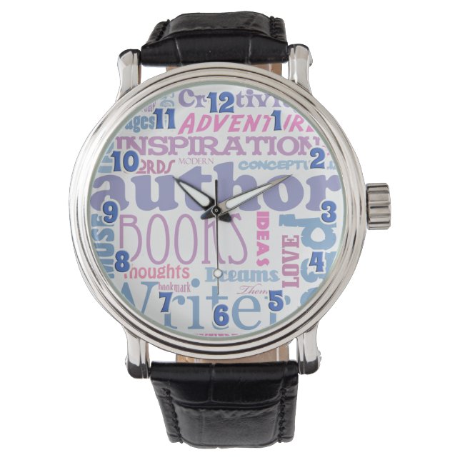 Montre Auteur Pride Wordy Fun Typographie Motif (devant)