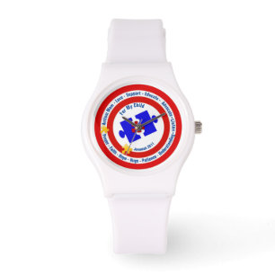 Montre Autism Mom Femme Sporty White Silicon Watch