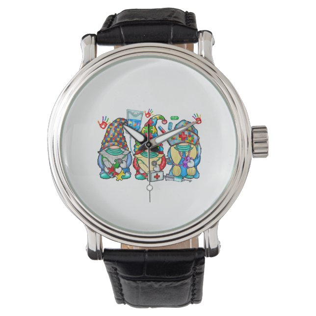 Montre Autisme Nurse Gnome (devant)