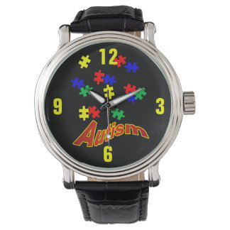 Montre Autisme Vintage Cuir
