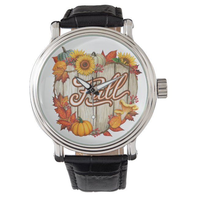 Montre Automne Thanksgiving Automne Harvest Citrouille Sp (devant)